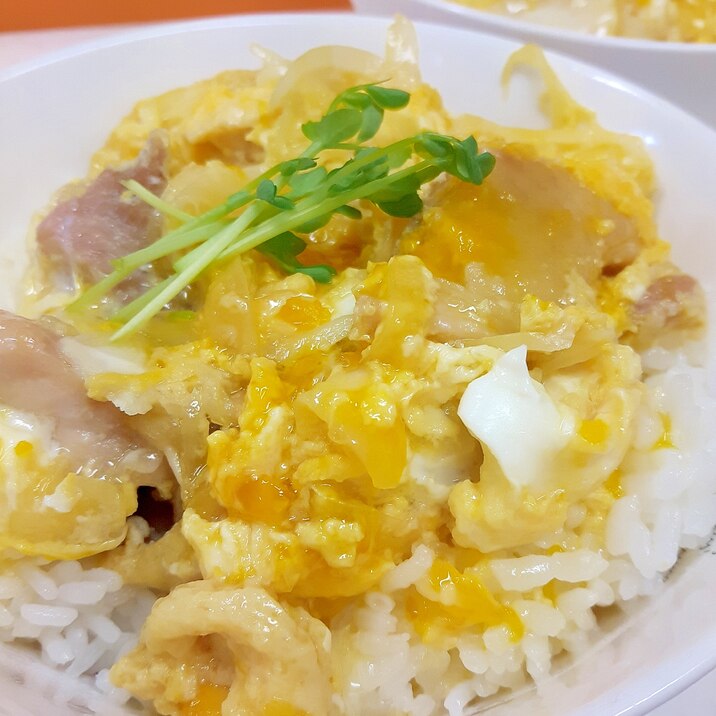 電子レンジで(^^)簡単＆時短ふんわり親子丼♪